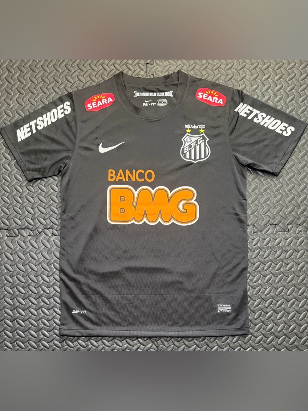 Neymar Jr Santos Away Black Jersey #11 Vintage Style (Runs Small)